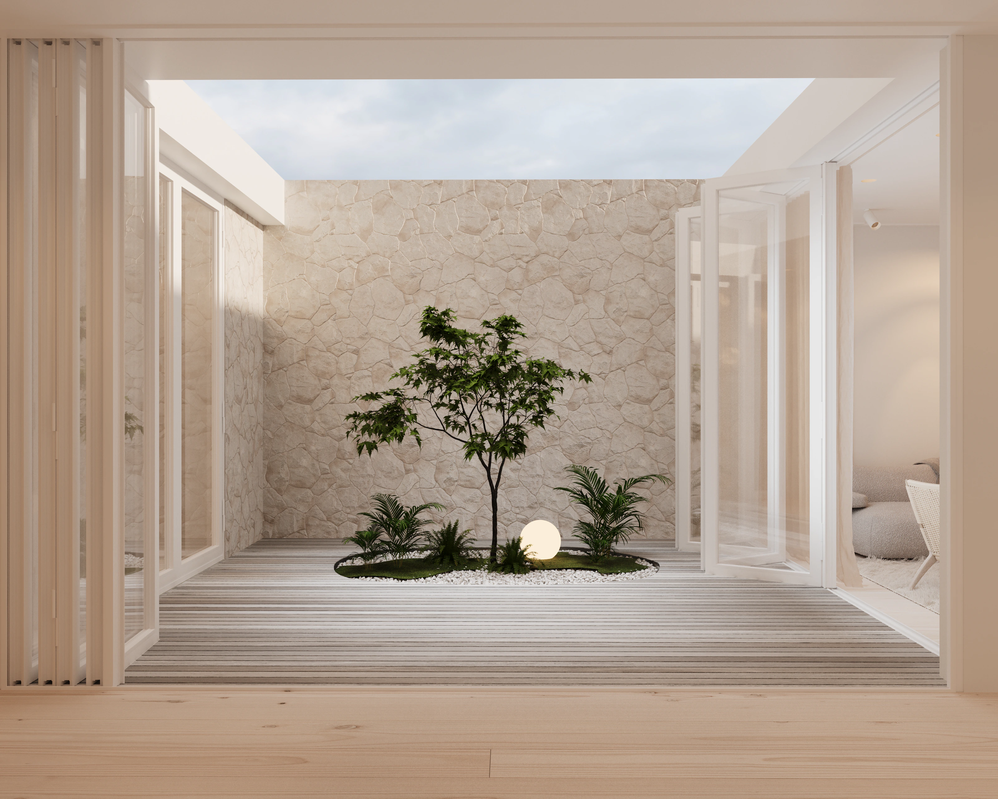 Parkstraat 14, patio met binnentuin