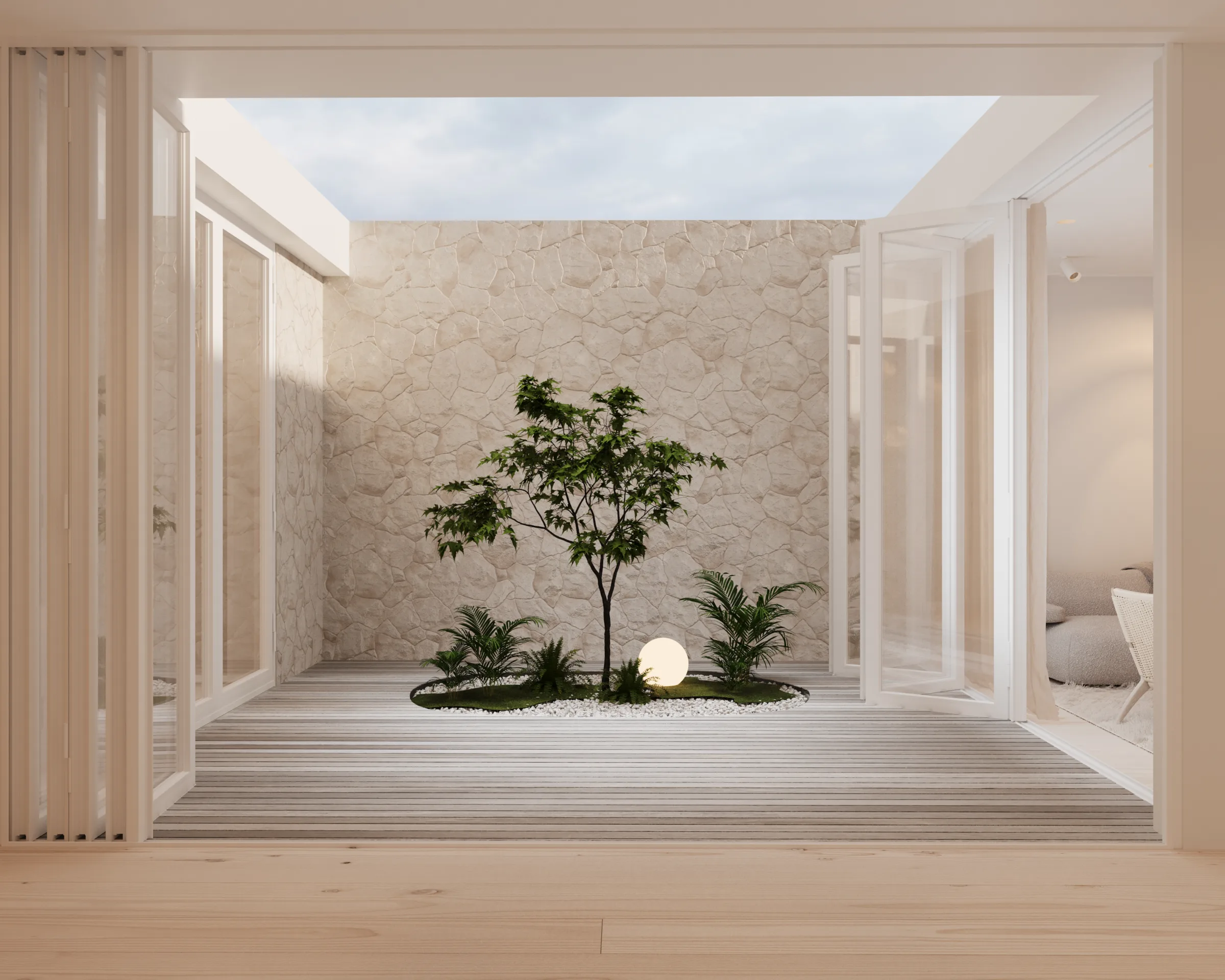 Parkstraat 14, patio met binnentuin